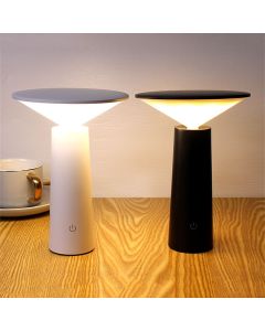 Lampada da tavolo da esterno moderna bianca 36LED USB, Lampada Ricaricabile con 180° Girevole 3 Colori