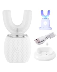 AutoBrush Spazzolino elettrico ad ultrasuoni 360 Wireless Testine Smart 4 Modalità Silicone 