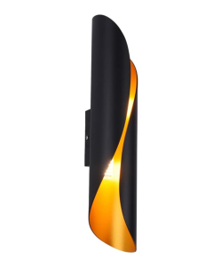 Applique Moderna da Parete E31-N - Lampada LED con Design Elegante (nero)