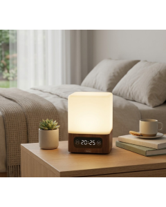 Lampada da Tavolo a LED con Luce Notturna, Display Digitale e Design Moderno