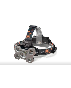 Torcia lampada frontale 5 LED da testa ricaricabile regolabile notturna TE-B0319