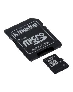 Kingston SDC4/8GB Memoria MicroSDHC con Adattatore SD, 8 GB, Class 4