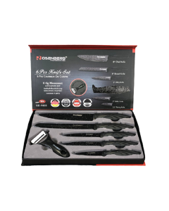 Set di coltelli da cucina Rosenberg rivestiti in pietra con lame in acciaio inossidabile 6 pz