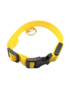 Collare Regolabile per animali domestici Con LED ricaricabili con USB Giallo