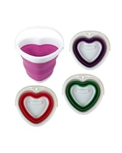 Cuore Silicone Secchio Secchio Pieghevole in Silicone Secchio 5 L Pieghevole Campeggio