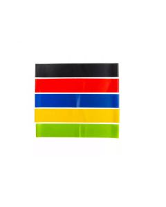 Set 5 Pz Elastici Colorati Per Fitness - Bande Resistenza Per Allenamento