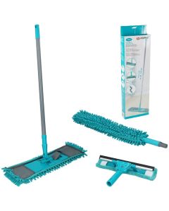 Set Pulizia Casa Alpina Con Tergicristallo Vetri Mocio Pavimenti E Spolverino Polvere