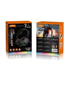 Cuffie con microfono luci led rgb gaming controllo volume pc console foyu fo-d319