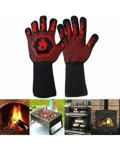 Guanto da barbecue bbq resistente alle alte temperature fino a 800 gradi ignifugo