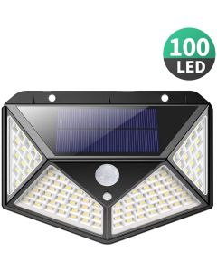 2pcs - Faretto solare da esterno 114 led con sensore di movimento impermeabile 3 modalità