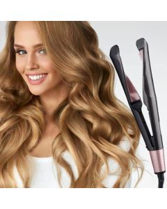 Piastra Capelli Curl & Straight Design 2 in 1 Semplice ed Intuitivo, Effetto Riccio, Onde Morbide o Capelli Lisci, Ceramica, 150 - 230 Gradi