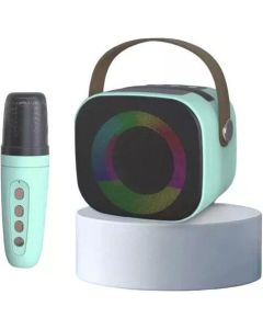 Mini Karaoke Portatile con Bluetooth e Microfono Wireless – Altoparlante RGB con Effetti Luce, Batteria Ricaricabile 1200 mAh, Ideale per Feste, Karaoke e Eventi