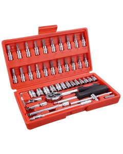 Socket set avvitatori chiavi a cricchetto esagonali punte giunti fai da te Srunv 46 pcs