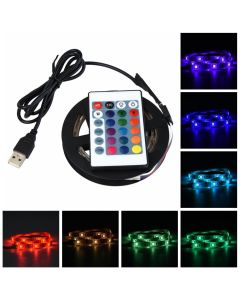 Striscia led adesiva USB rgb 5 mt 300 led smd 5050 luci colorate, con telecomando triscia led adesiva rgb 5 mt 300 led smd 5050 luci colorate, con telecomando 