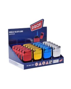 Pacco da 20 accendini lucidi prof in 4 diversi colori