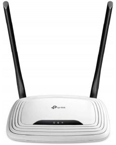 TP-Link TL-WR841N N300 Router Wi-Fi 300 Mbps a 2.4 GHz, 5 10/100M Porti, 2 5dBi Fixed Antenne, Wireless On/Off, Power On/Off, WPS