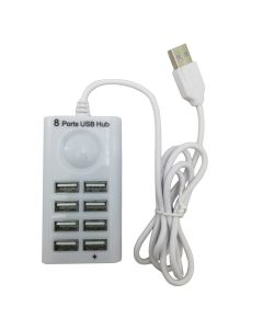 8 Porte HUB USB 2.0 con Cavo Integrato 50 cm, Multipla Plug And Play x Mac e Windows. Compatibile con Windows XP/Vista / 7/8/10, Mac OS, Linux, ECC. 
