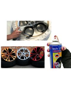 Spray verniciatura cerchi auto pellicola removibile matte black 4 nero 400g