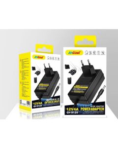 Adattatore Di Alimentazione Trasformatore Universale Stabilizzato 12v/4a Qy-9120