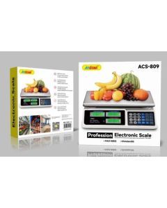 Bilancia andowl acs-809  professionale digitale commerciale da 40 kg con batteria ricaricabile e alimentatore 