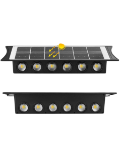 Lampada Solare da Parete con 12 LED, Luce Bianca Fredda, Ideale per Giardino