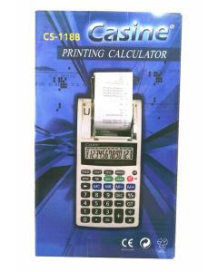 Calcolatrice Scrivente Cs-1188 Scontrino Colore Display Lcd 12 Cifre Batteria