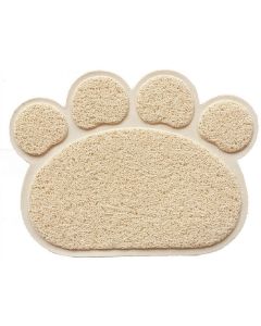 Tappetino antiscivolo animali igienico lettiera cane gatti 45x60 forma zampa Marrone chiaro