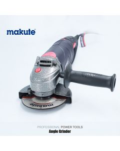 Makute AG010 Smerigliatrice angolare 1400 W disco 125 mm interruttore a cursore e impugnatura laterale