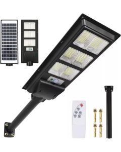 Lampione Solare LED 90W con Sensore di Movimento e Telecomando – 144 LED, Batteria 9000mAh