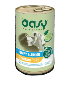 Oasy Dog Patè All Breeds gusto pollo per cani cuccioli e giovani di taglia piccola latta da 400g