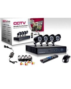 Kit Videosorveglianza 4 Canali  500 Gb - Hard Disk Non Incluso