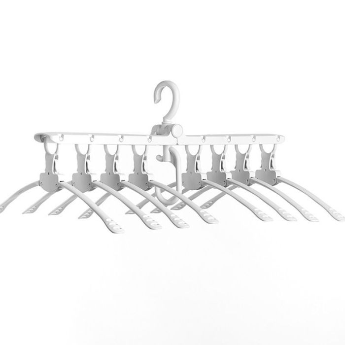 64 Pz Gancio Appendiabiti, Clip Di Estensione, Ganci Connettore per Salvaspazio Mini Appendiabiti a cascata Organizzatore per guardaroba risparmio di spazio (bianco