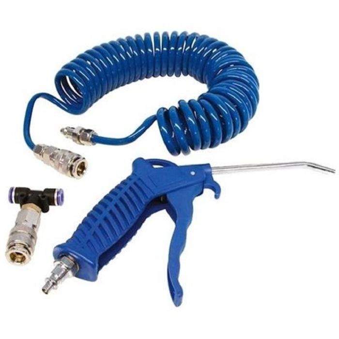 Traesio Tubo Aria Compressa Flessibile 10 Metri – Raccordo A Spirale Per Compressore, Universale, Qualità - 3