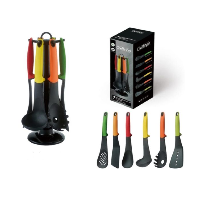 Set Utensili Da Cucina Royalty Line 7 Pezzi Con Supporto - Pratico E