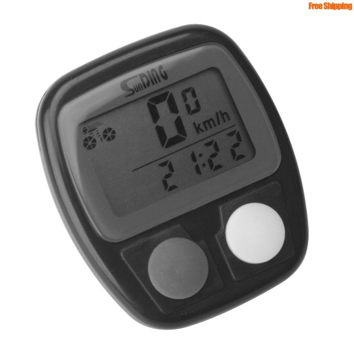 Contachilometri Tachimetro Bici Sunding – Impermeabile LCD Display Conta KM, Facile Da Montare
