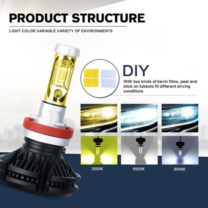 Trade Shop - Coppia Lampade Led Ricambio Auto H4 Led 8000 Lumen 6000k 12v 36w Maxtech 360-h4 - | Leroy Merlin - Foto 10