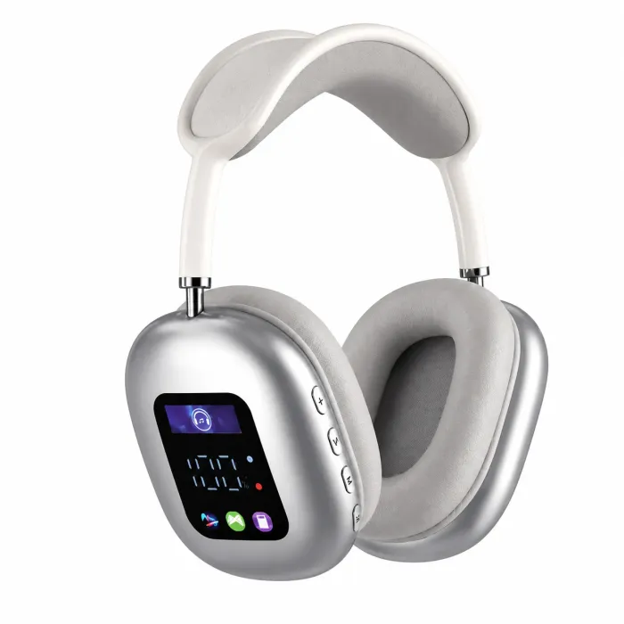 Cuffie Bluetooth Wireless 5.4 con Display Integrato – Audio Hi-Fi Stereo, Bluetooth 5.4, Microfono, Over-Ear
