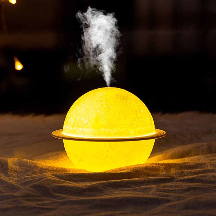 Umidificatore A Ultrasuoni Con Luce LED Luna – Diffusore Aromi Per Aromaterapia