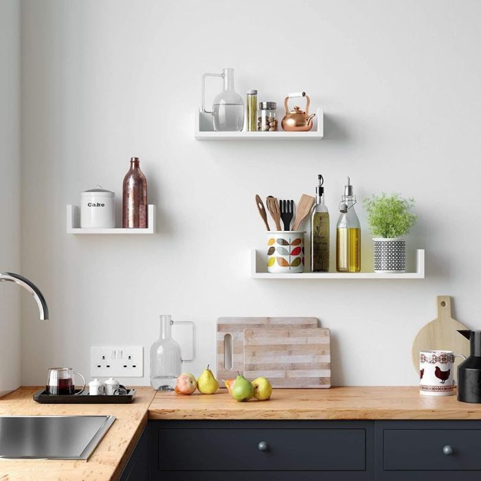 Tectocker-DOU 2 mensole profonde galleggianti; 30,5 cm di profondità da parete, mensole da appendere per soggiorno, cucina, ufficio, bagno e camera da letto; set di scaffali per riporre ed esporre