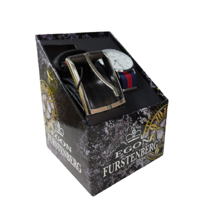 Parure uomo box regalo 874-35 furstenberg Cintura Uomo Nera Cinta