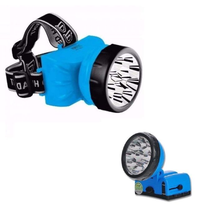 Lampada Frontale A LED 7 Luci Bianche – Torcia Da Testa Regolabile Per Pesca, Corsa, Campeggio – Senza Pile
