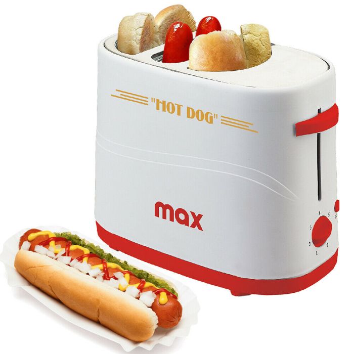 Macchina Per Hot Dog E Baguette POLDO - Tosta Pane E Cuoce Wurstel, Cassetto Briciole, 650W - Per Feste E Party - Foto 6