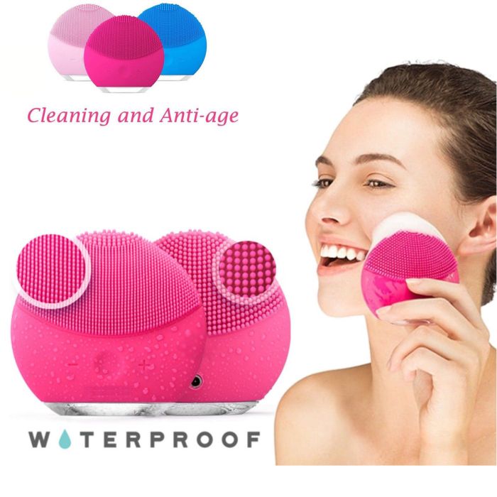 MINI SPAZZOLA IN Silicone Pulizia Cura Viso Pelle Massaggio Anti Eta - Foto 11