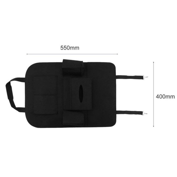 Sacco Spazzatura Per Auto In Silicone | Organizer Multiuso Da Sedile Con Gancio E Ventosa | Capacità 2300 Ml, Resistente Al Calore