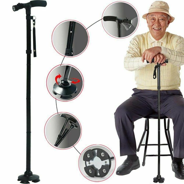 BASTONE PIEGHEVOLE DA PASSEGGIO PER DISABILI ANZIANI MAGIC CANE BASTONE PIEGHEVOLE DA PASSEGGIO PER DISABILI ANZIANI MAGIC CANE