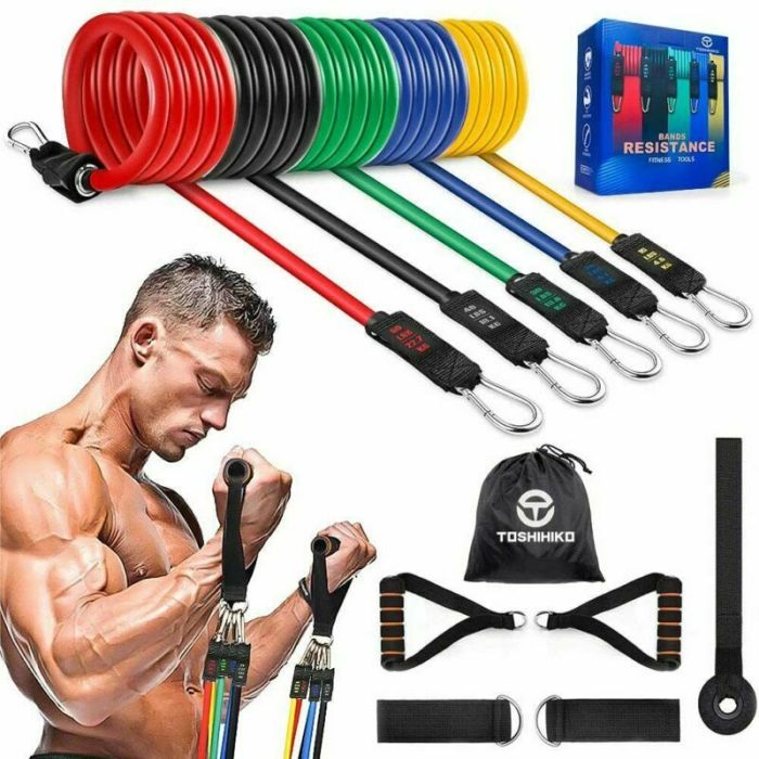 Fascia Elastica Esercizi Bande Resistenza Allenamento Yoga Fitness Antiscivolo TrAdE Shop Traesio