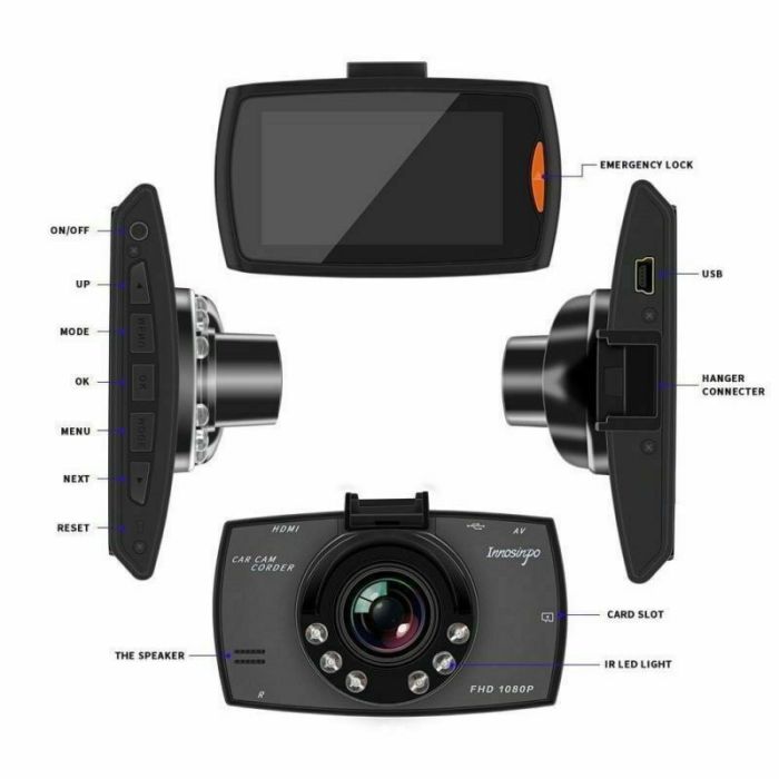 Dash Cam da 3 pollici per auto Scatola nera HD 1080P Videoregistratore per auto Registrazione in loop Dvr Videocamera per auto con sensore G per Dash Cam da 3 pollici per auto Scatola nera HD 1080P Videoregistratore per auto Registrazione in loop Dvr Videocamera per auto con sensore G per