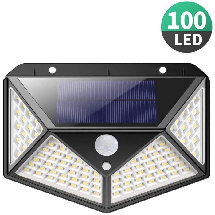 Luce Esterna Con Pannello Solare Faro LED Solare Esterno 120 COB - Impermeabile IP66 Con Sensore Di Movimento, Colore Nero Lampioni Solari A Led Da Esterno - Foto 6