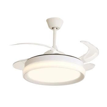 Ventilatore LED da soffitto 42 pollici, 6 velocità, luce regolabile 3000K/4000K/6500K, con telecomando