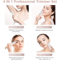 DEPILATORE EPILATORE RASOIO 4 IN 1 SOPRACCIGLIA Baffi Gambe Peli Donna Q 7812 - Foto 6